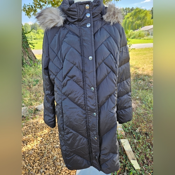 nwot Tower-London Fog Faux-Fur Hood Down Puffer Coat - Picture 4 of 15